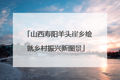 山西寿阳羊头崖乡绘就乡村振兴新图景