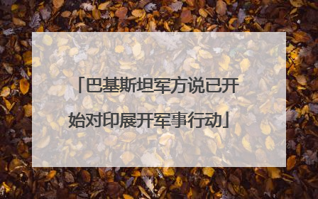 巴基斯坦军方说已开始对印展开军事行动