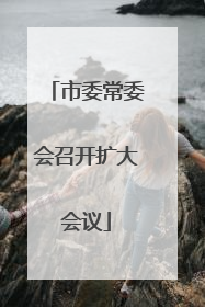 市委常委会召开扩大会议