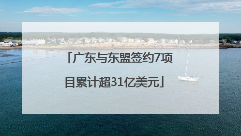 广东与东盟签约7项目累计超31亿美元