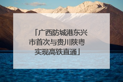 广西防城港东兴市首次与贵川陕粤实现高铁直通