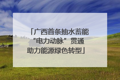 广西首条抽水蓄能“电力动脉”贯通 助力能源绿色转型