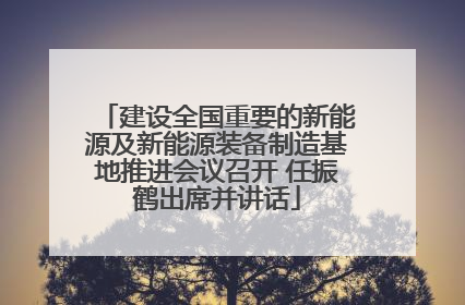 建设全国重要的新能源及新能源装备制造基地推进会议召开 任振鹤出席并讲话