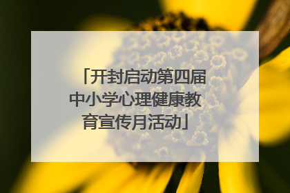 开封启动第四届中小学心理健康教育宣传月活动