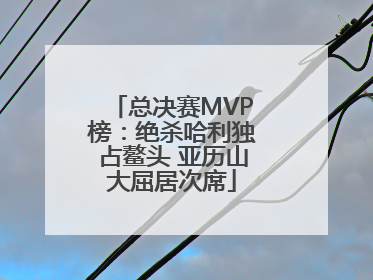 总决赛MVP榜：绝杀哈利独占鳌头 亚历山大屈居次席