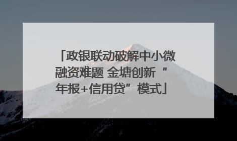 政银联动破解中小微融资难题 金塘创新“年报+信用贷”模式
