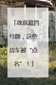 故意遮挡号牌，这些货车被“点名”！