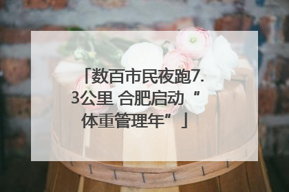 数百市民夜跑7.3公里 合肥启动“体重管理年”