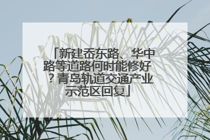 新建岙东路、华中路等道路何时能修好？青岛轨道交通产业示范区回复