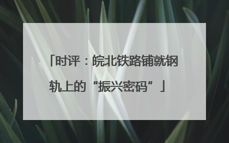 时评：皖北铁路铺就钢轨上的“振兴密码”