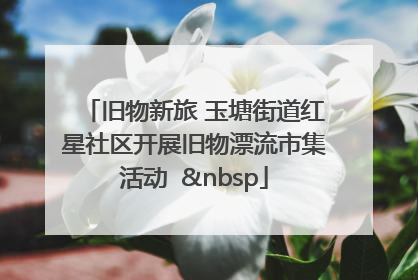 旧物新旅 玉塘街道红星社区开展旧物漂流市集活动   