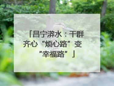 昌宁漭水：干群齐心“烦心路”变“幸福路”