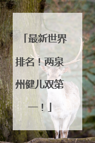 最新世界排名！两泉州健儿双第一！