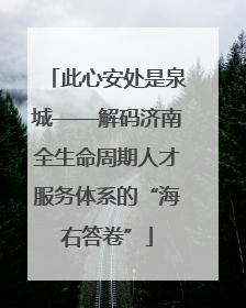 此心安处是泉城——解码济南全生命周期人才服务体系的“海右答卷”