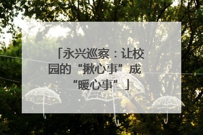 永兴巡察：让校园的“揪心事”成“暖心事”