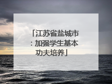 江苏省盐城市：加强学生基本功夫培养