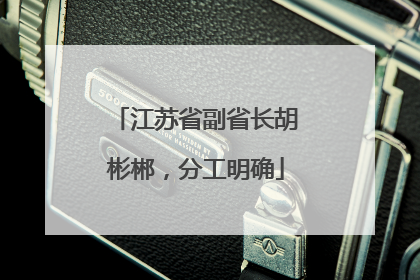 江苏省副省长胡彬郴，分工明确