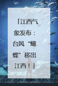 江西气象发布：台风“蝴蝶”移出江西！