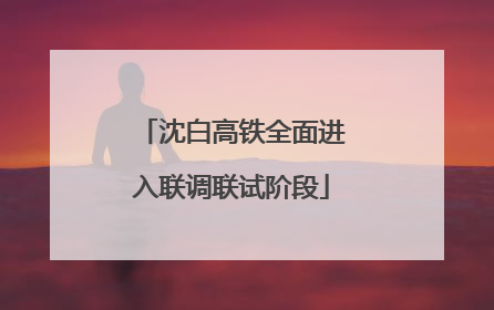 沈白高铁全面进入联调联试阶段