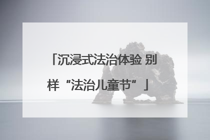 沉浸式法治体验 别样“法治儿童节”