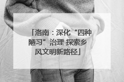 洛南：深化“四种陋习”治理 探索乡风文明新路径