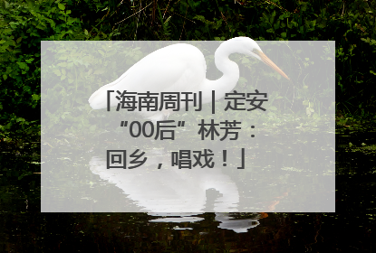 海南周刊｜定安“00后”林芳：回乡，唱戏！