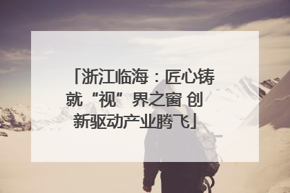 浙江临海：匠心铸就“视”界之窗 创新驱动产业腾飞