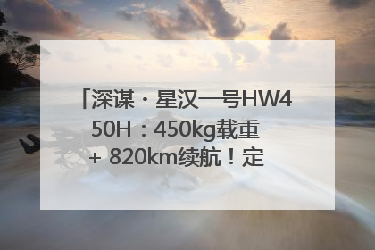 深谋・星汉一号HW450H：450kg载重+ 820km续航！定义低空运力新标准