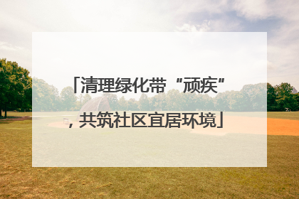 清理绿化带“顽疾”，共筑社区宜居环境