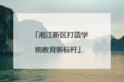 湘江新区打造学前教育新标杆