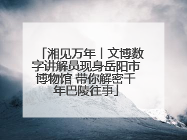 湘见万年丨文博数字讲解员现身岳阳市博物馆 带你解密千年巴陵往事