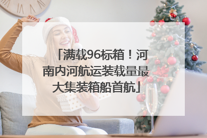 满载96标箱！河南内河航运装载量最大集装箱船首航