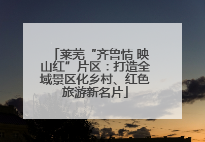 莱芜“齐鲁情 映山红”片区：打造全域景区化乡村、红色旅游新名片