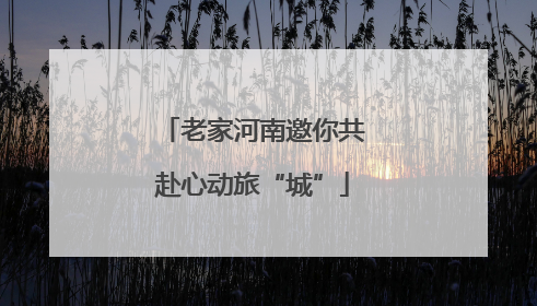 老家河南邀你共赴心动旅“城”