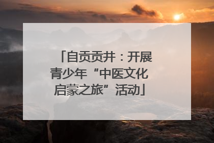 自贡贡井：开展青少年“中医文化启蒙之旅”活动