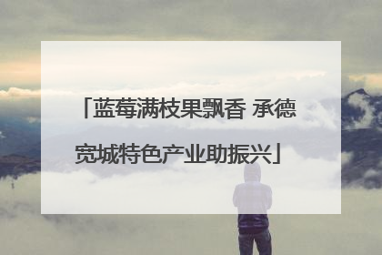 蓝莓满枝果飘香 承德宽城特色产业助振兴