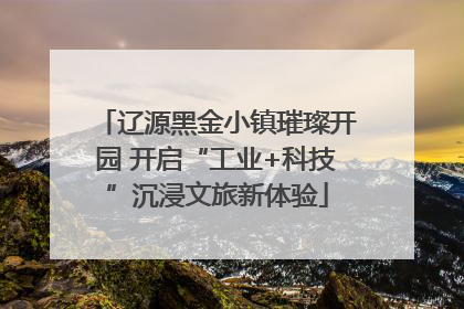 辽源黑金小镇璀璨开园 开启“工业+科技”沉浸文旅新体验