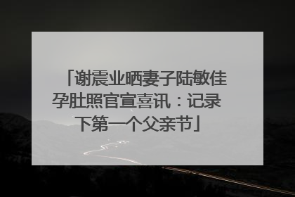 谢震业晒妻子陆敏佳孕肚照官宣喜讯：记录下第一个父亲节