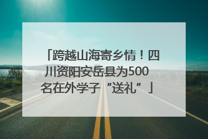 跨越山海寄乡情！四川资阳安岳县为500名在外学子“送礼”
