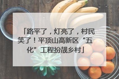 路平了，灯亮了，村民笑了！平顶山高新区“五化”工程扮靓乡村