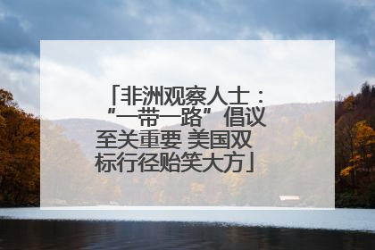 非洲观察人士：“一带一路”倡议至关重要 美国双标行径贻笑大方
