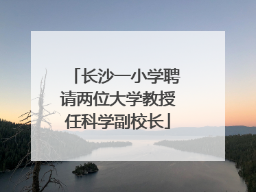 长沙一小学聘请两位大学教授任科学副校长
