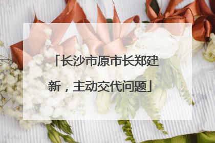 长沙市原市长郑建新，主动交代问题