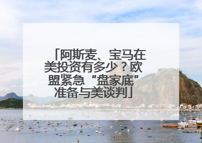 阿斯麦、宝马在美投资有多少？欧盟紧急“盘家底”准备与美谈判