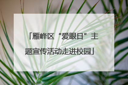 雁峰区“爱眼日”主题宣传活动走进校园
