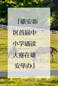 雄安新区首届中小学诵读大赛在雄安举办