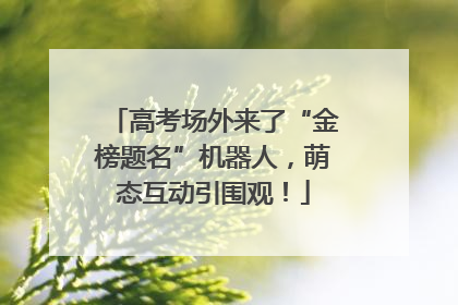 高考场外来了“金榜题名”机器人，萌态互动引围观！