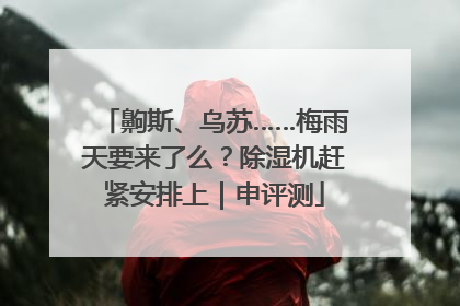 齁斯、乌苏……梅雨天要来了么？除湿机赶紧安排上｜申评测