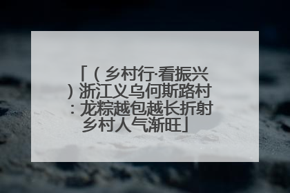 （乡村行·看振兴）浙江义乌何斯路村：龙粽越包越长折射乡村人气渐旺