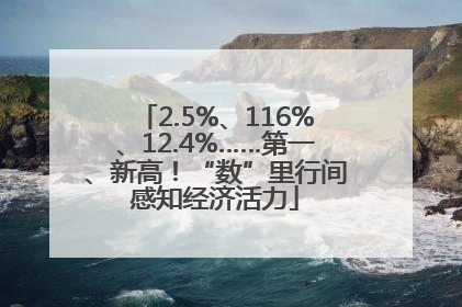 2.5%、116%、12.4%……第一、新高！“数”里行间感知经济活力